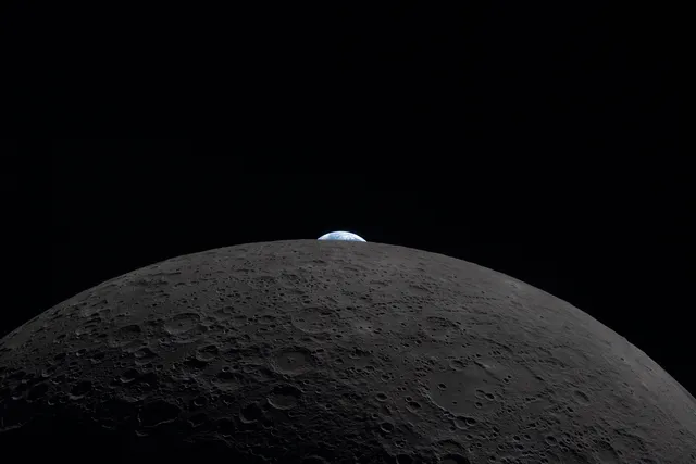 Artemis wallpaper: Taking a Peek at Earth from the Far Side of the Moon